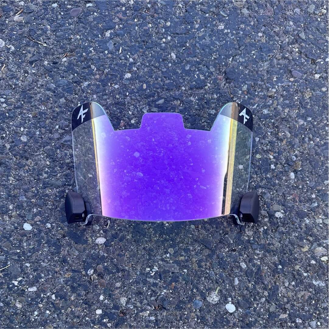 ATHLETIC FORCE 1 FOOTBALL VISOR CLEAR PURPLE