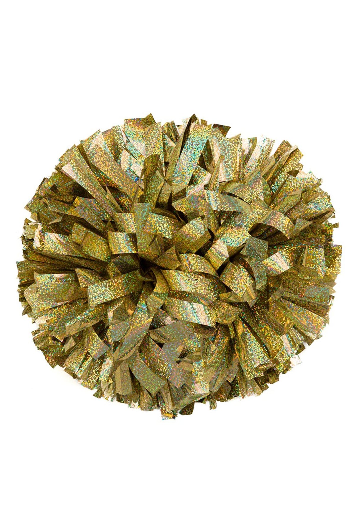 Holographic Gold Pom Pom (Baton Handle)