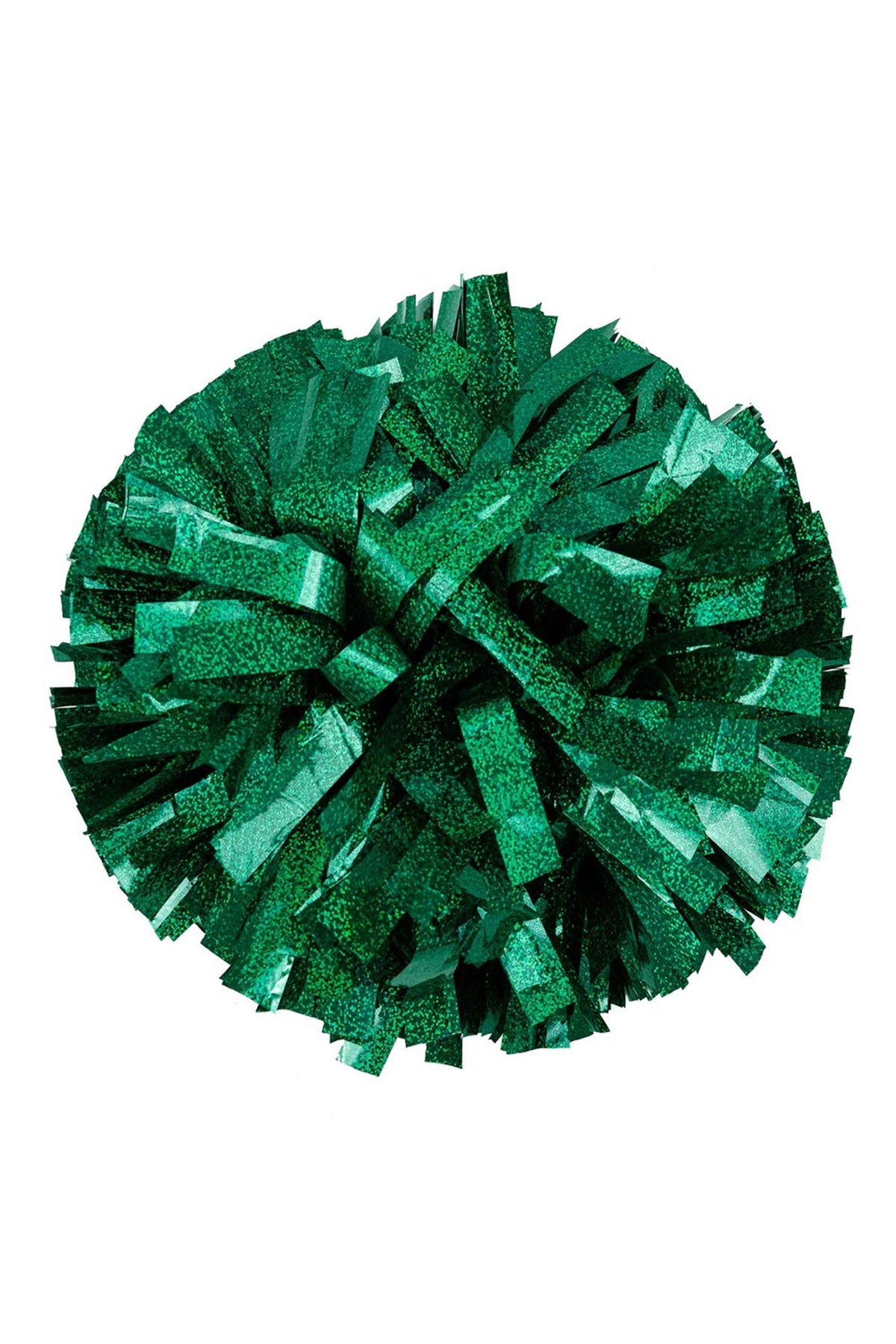 Holographic Kelly Green Pom Pom (Baton Handle)