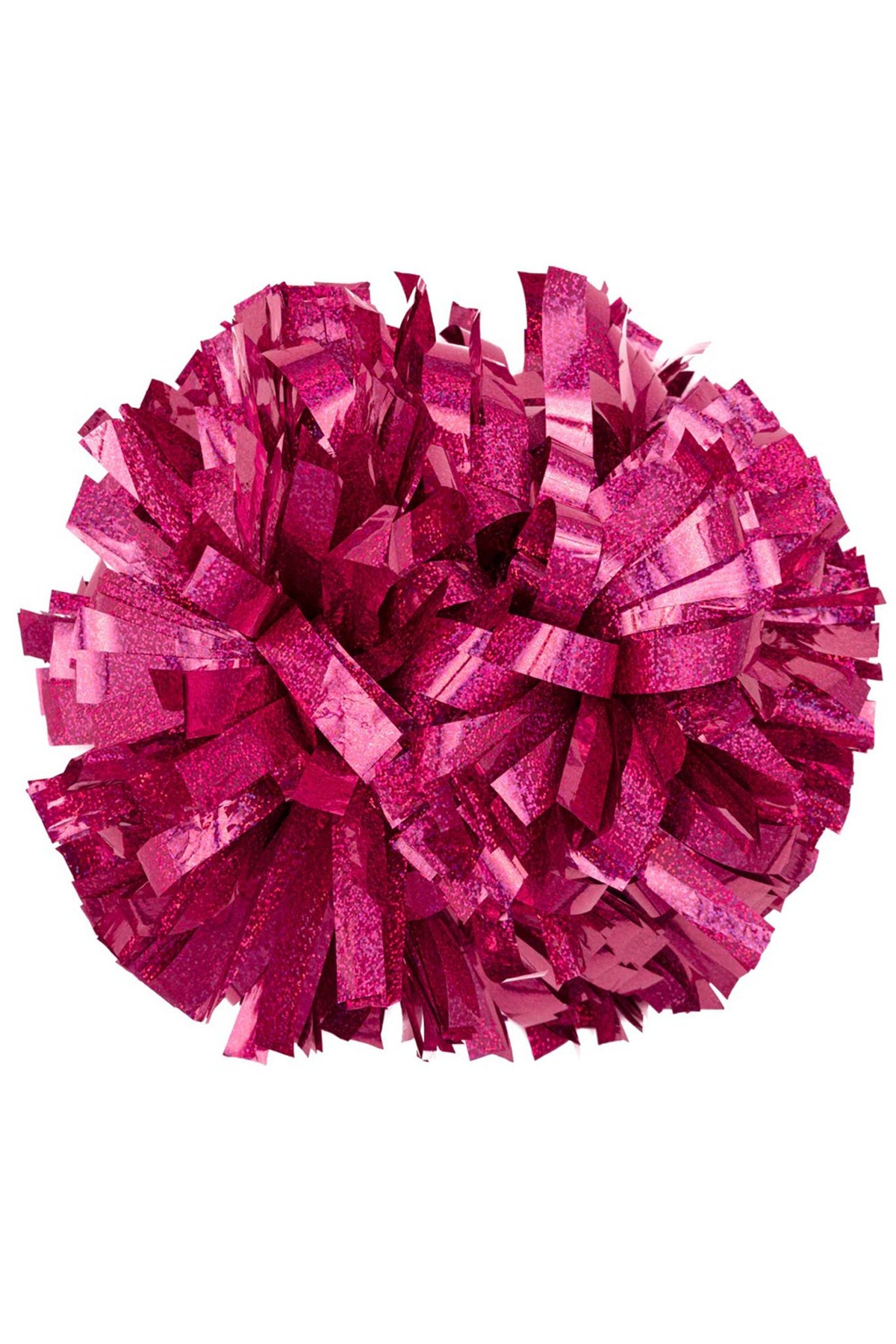 Holographic Hot Pink Pom Pom (Baton Handle)