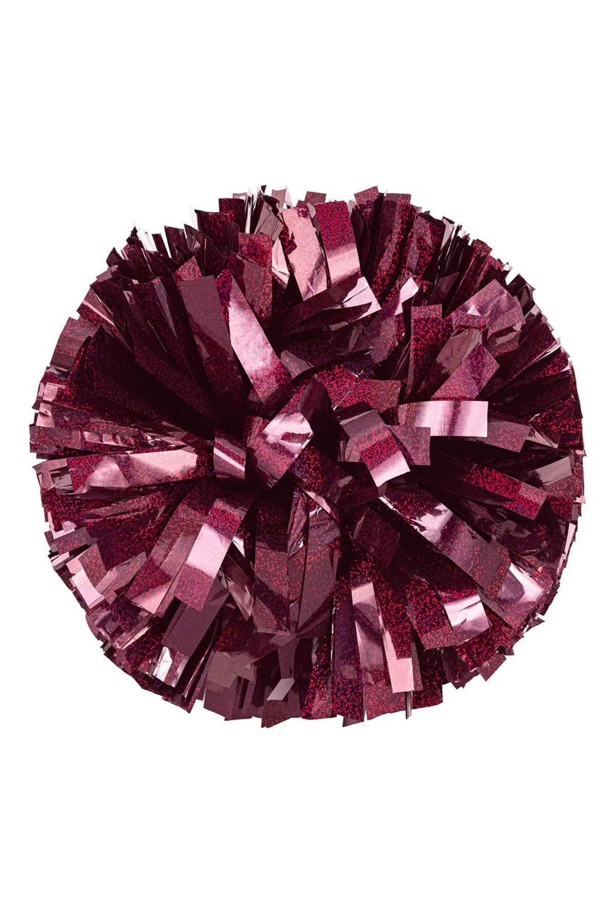 Holographic Maron Pom Pom (Baton Handle)