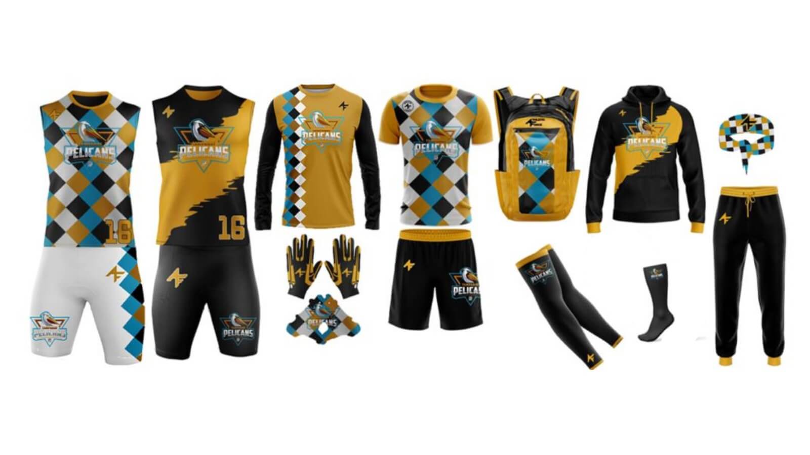 7V7 Flag Football Ultra Performance Compression Uniform and Complete Package.